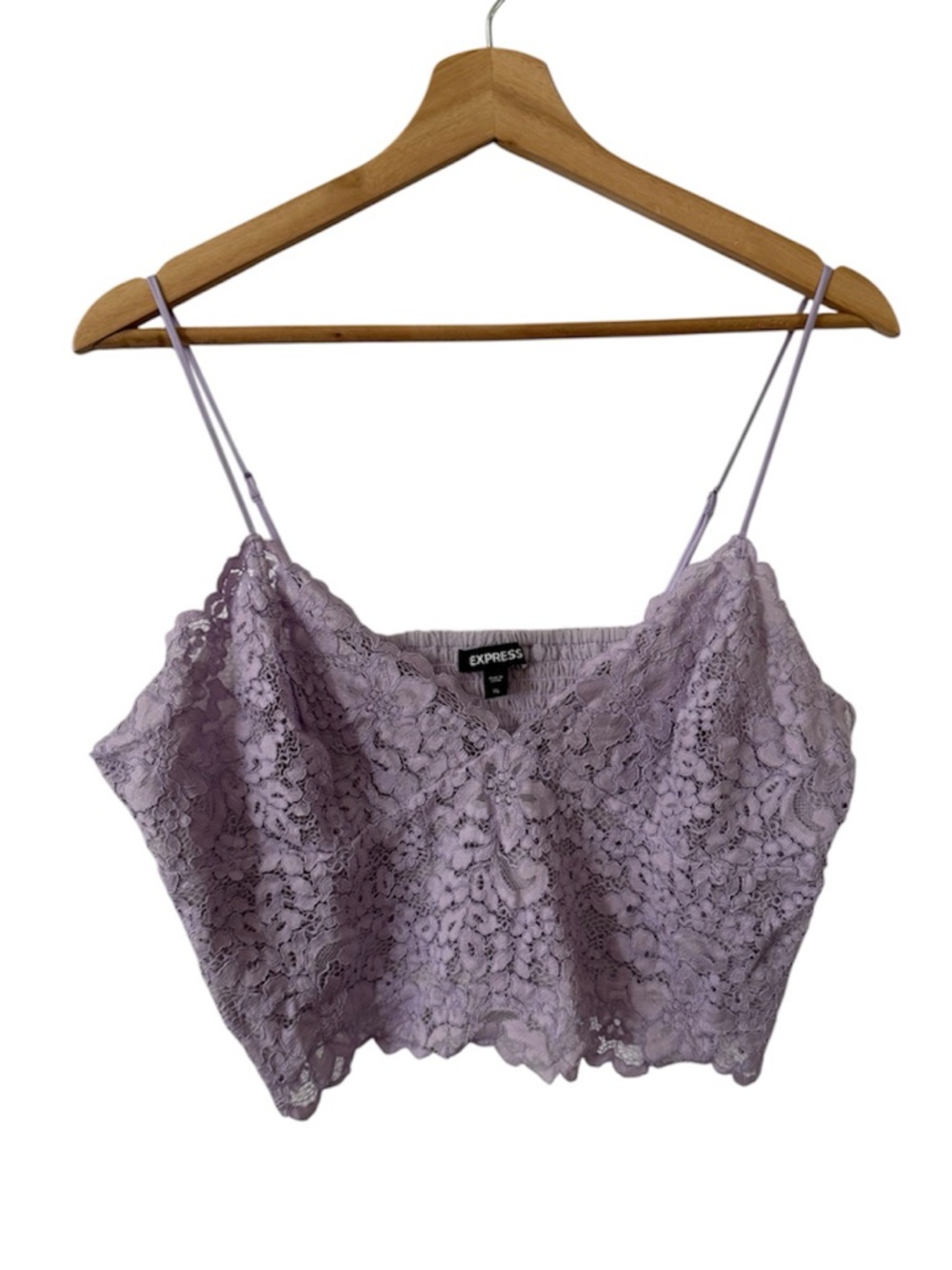 Express Allover Lace Cropped Cami